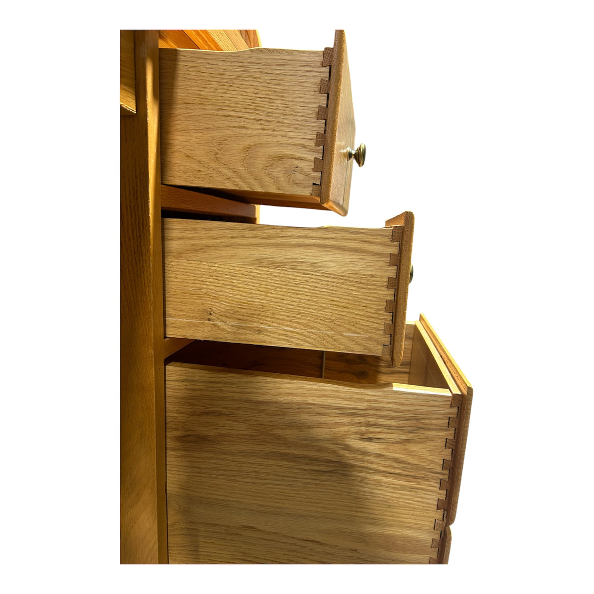 Honey-oak Roll-top Pedestal Desk