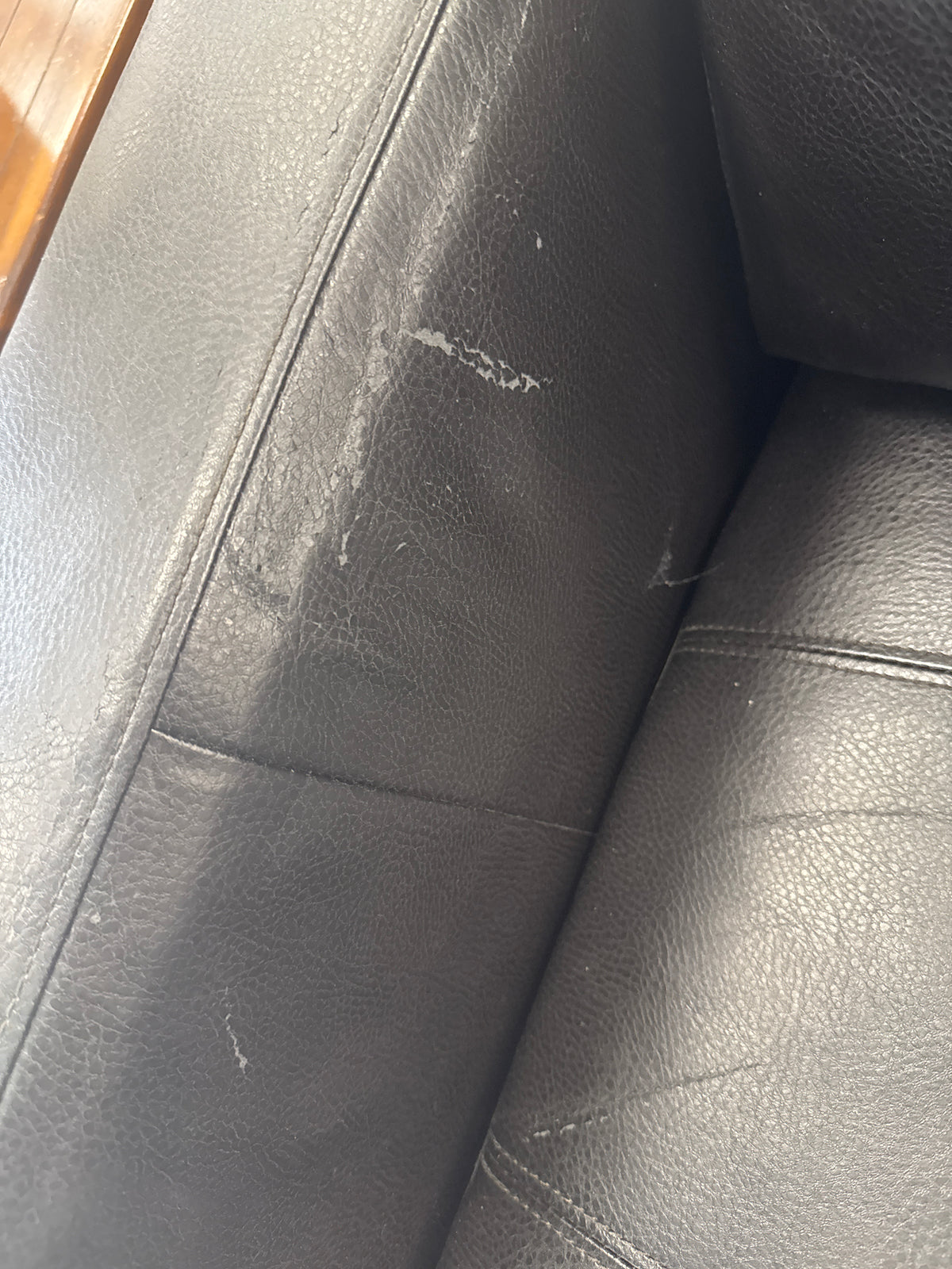 Black Leather Sectional