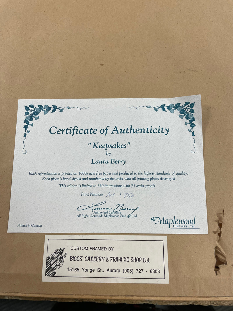 "Keepsakes" - By Laura Berry Framed Print