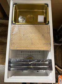 33 inch White Composite Granite Farmhouse Sink With Accessories