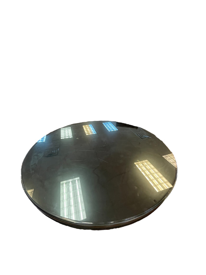 Darkwood Round Glass Top Dining