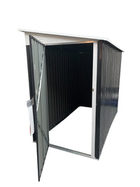 47.2-inch x 87.4-inch Dark Grey Metal Shed with Lockable Door