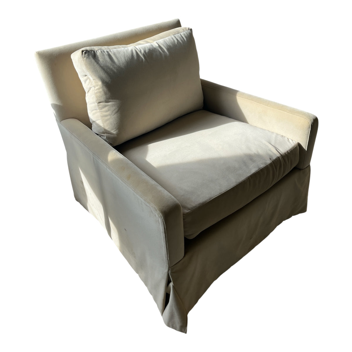 Ivory Slipcover Armchair
