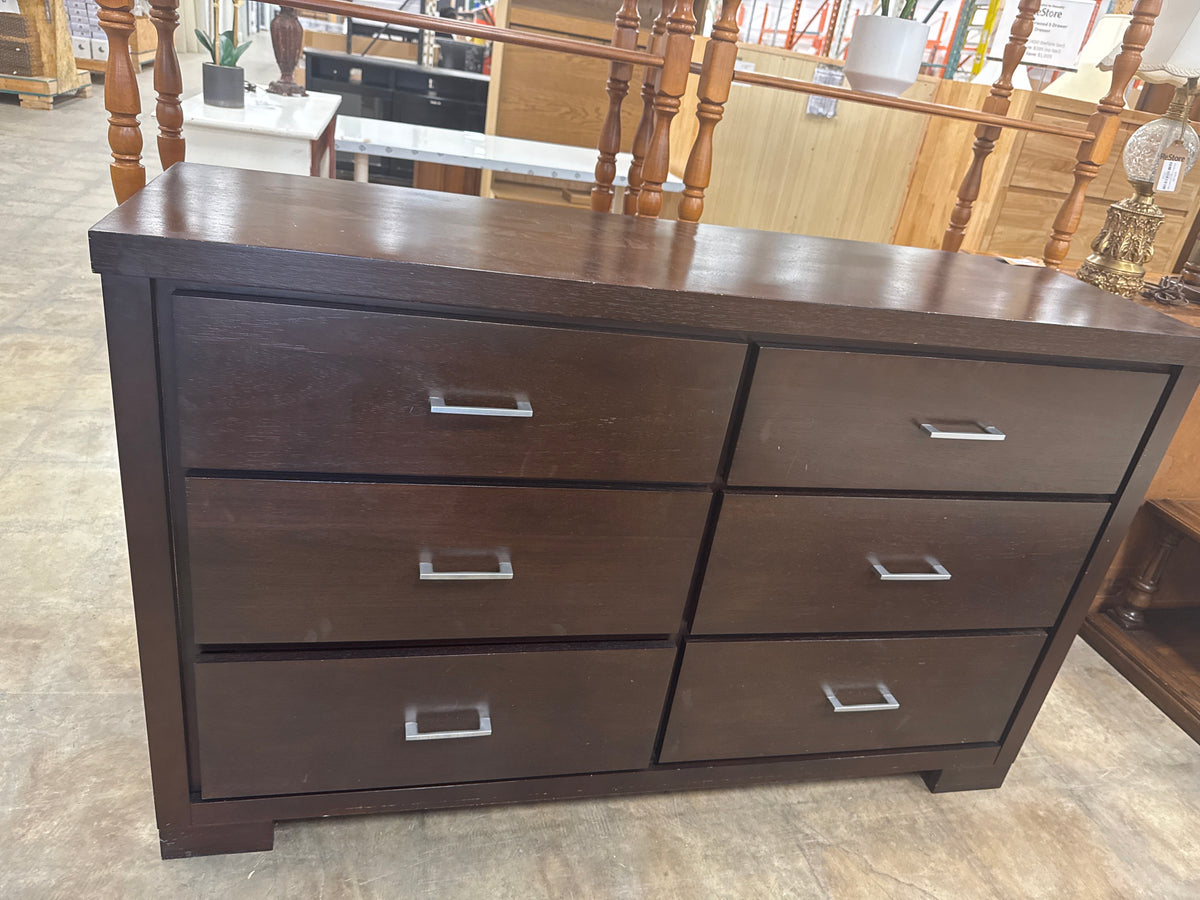 Brown 6 Drawer Dresser