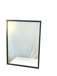 Modern Black Wood Framed Wall Mirror