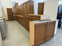 Set 24 Pieces Brown Shaker Panel kitchen Cabinets