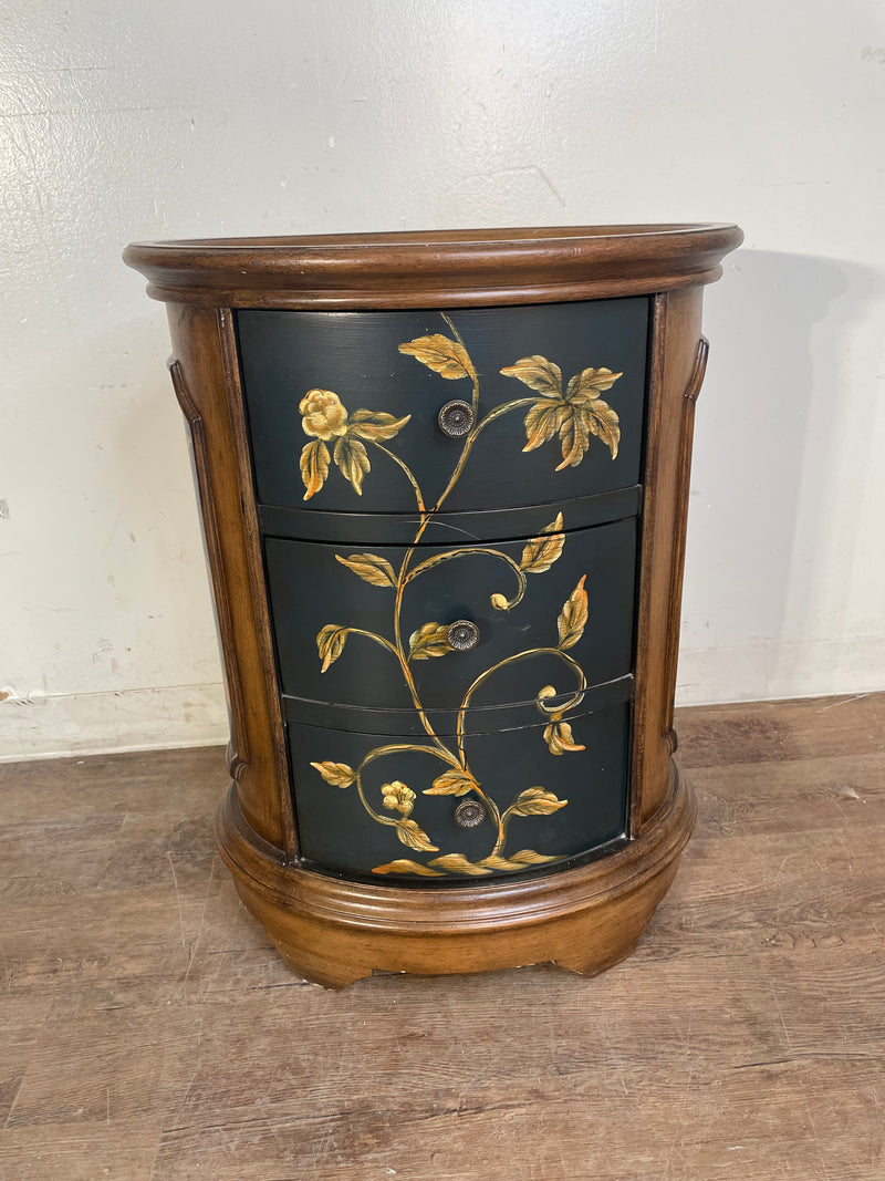 Oval 3-Drawer End Table
