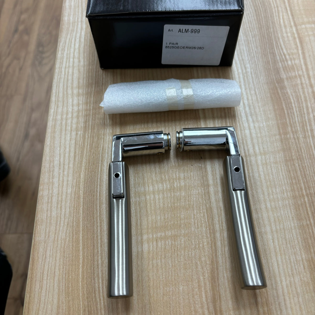 Door Lever Trim Set – Chrome & Satin Nickel, ALM-999