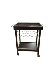 Dark Wood Wine Cart