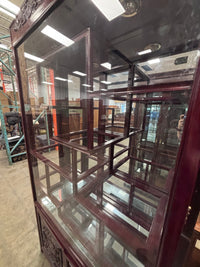 Vintage Rosewood Curio Display Cabinet