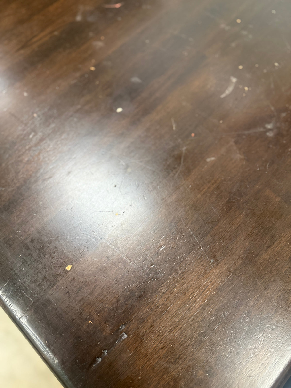 Black Brown Solid Wood Dining Table