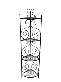 Wrought Iron Corner Plant Stand / Shelving / Etagere