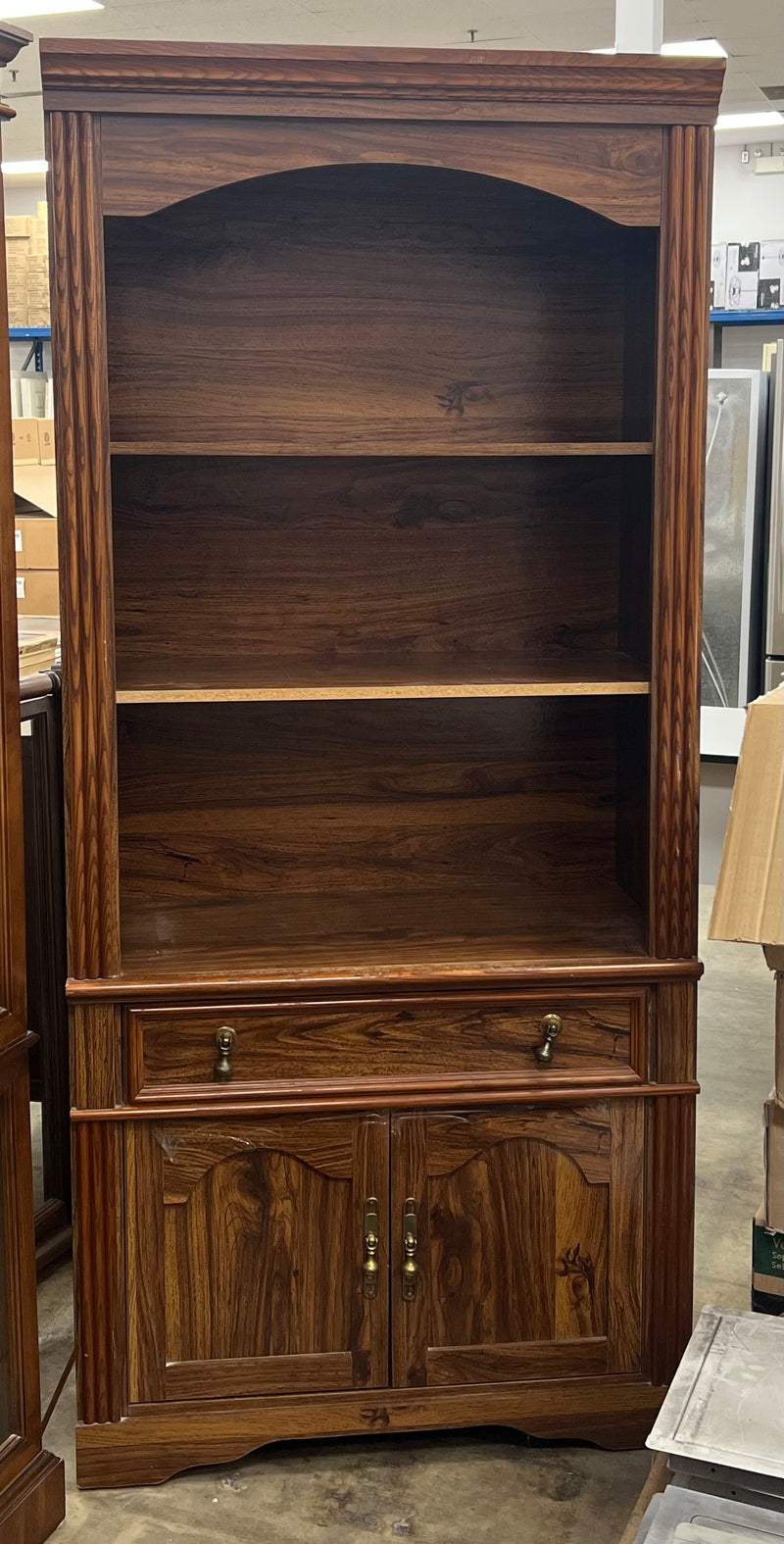 Tall Wooden Dark Hutch