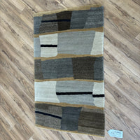 3x5-ft Taba Blackstone Rug, 100% Wool, 2-0047301