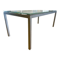 Contemporary Dining Table With Metal Base