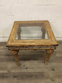 Accent Table with Glass Insert