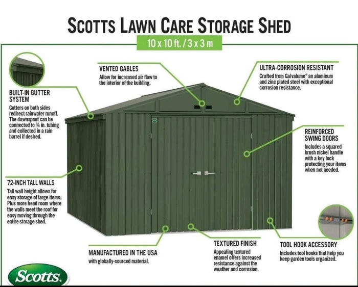 10x10 Scotts Lawn Care Storage