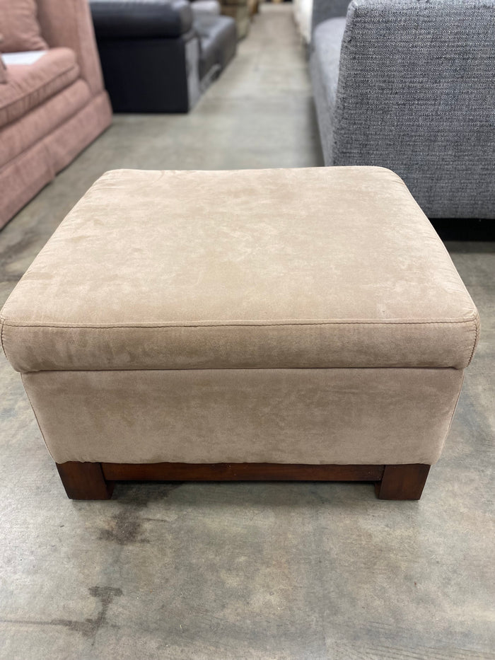 Tan Storage Ottoman