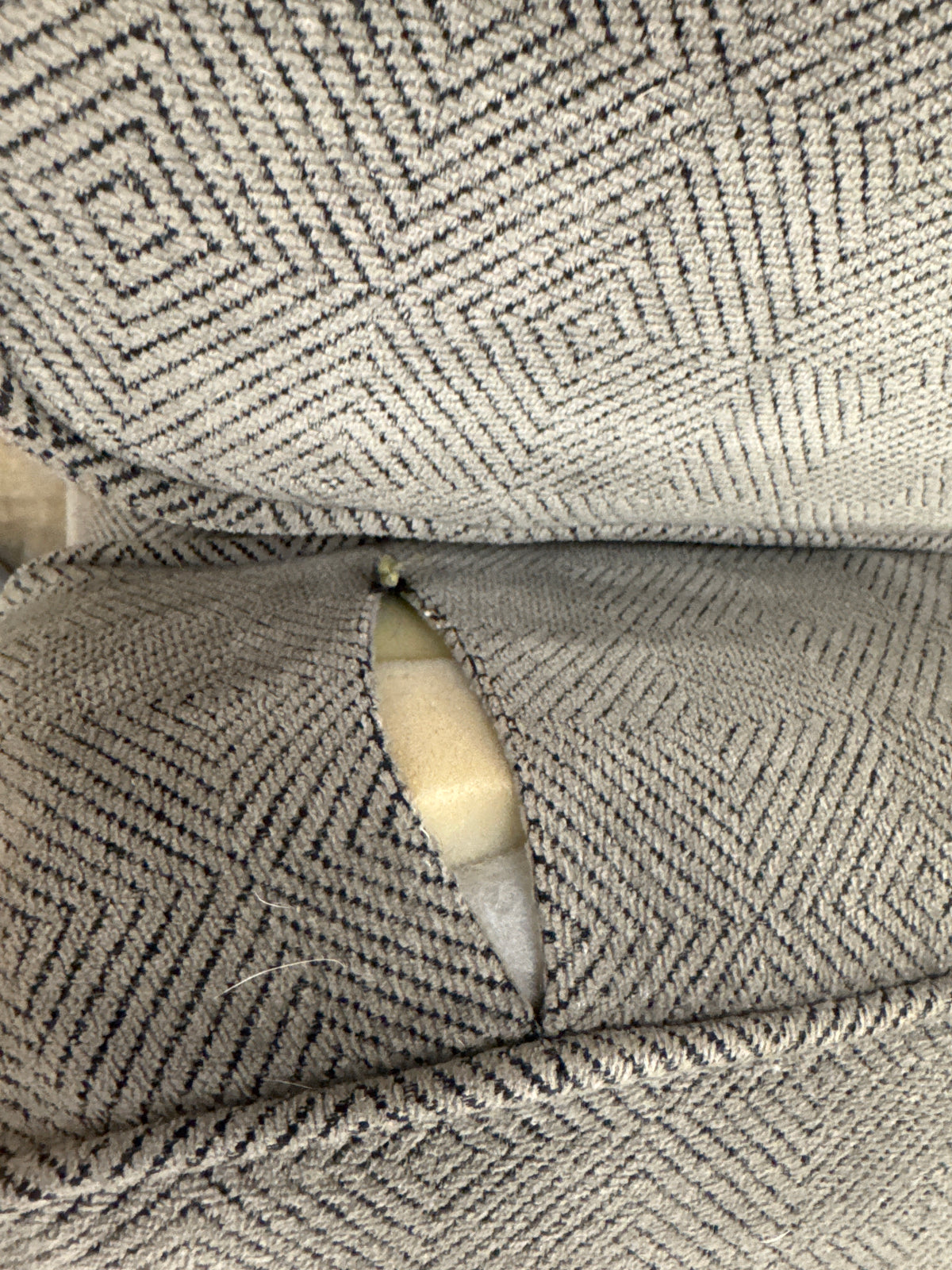 Grey Plush Loveseat Sofa