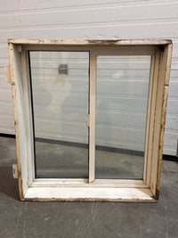 28.5 In. Wide White Vinyl Horizontal Sliding Window With Double-Pane Glass