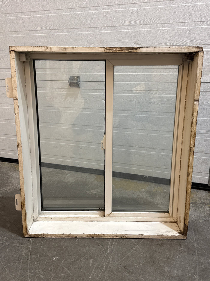 28.5 In. Wide White Vinyl Horizontal Sliding Window With Double-Pane Glass
