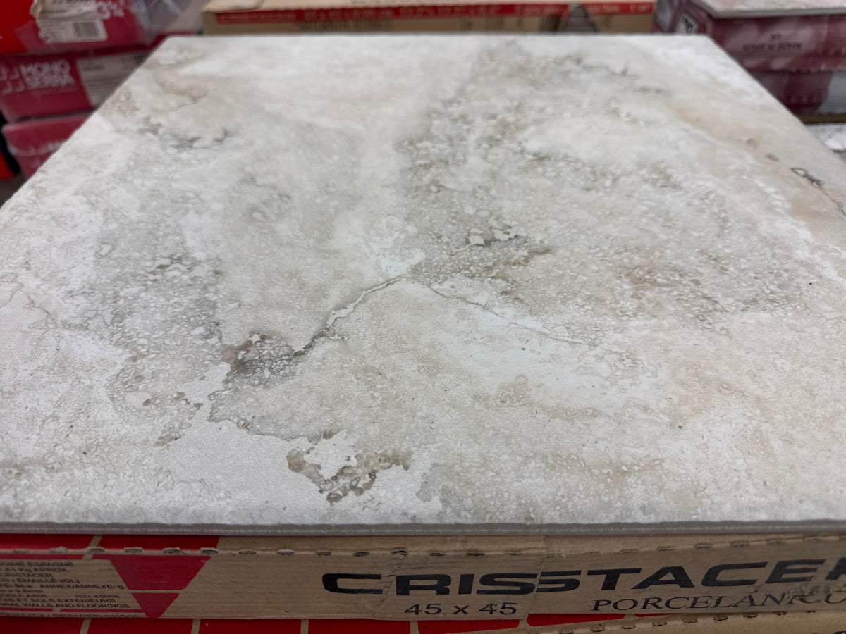 Cristacer  Porcelain - Saturina Bianco 17.7x17.7 inches