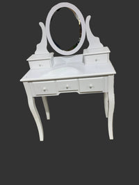 White Vanity with Mirror