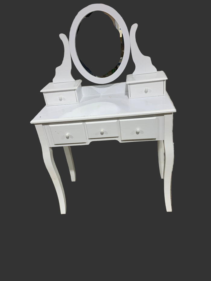 White Vanity with Mirror