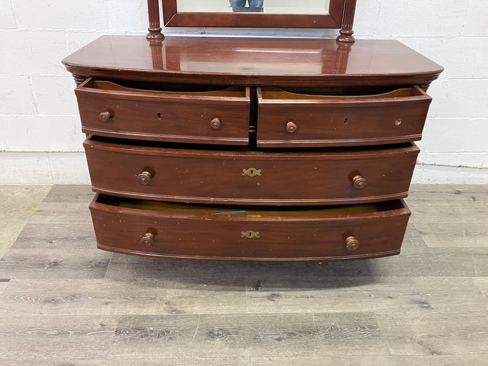 Curved Dresser with Mirror