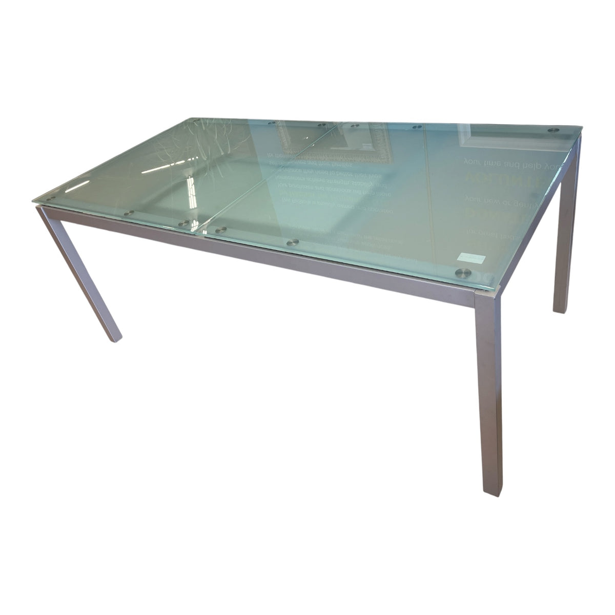 Contemporary Dining Table With Metal Base