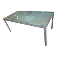Contemporary Dining Table With Metal Base