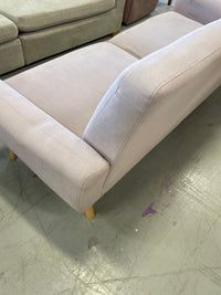 Dusty Rose Pink Fabric Sofa