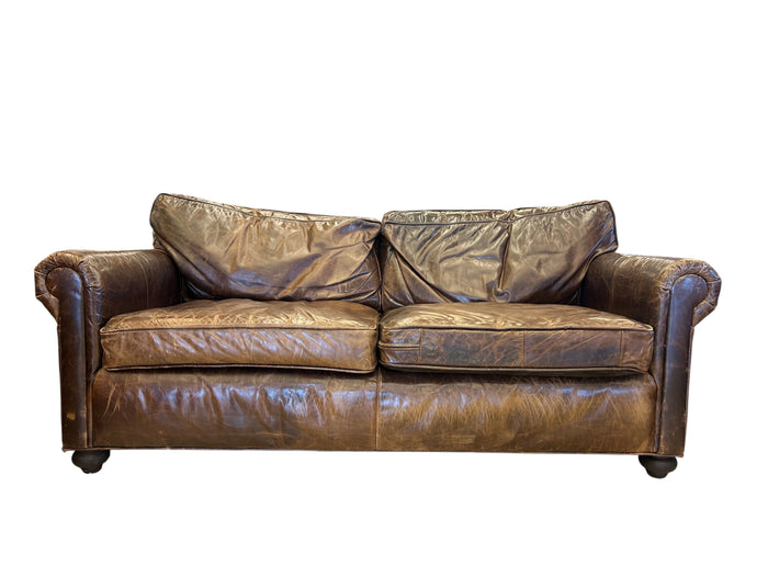 Original Lancaster Leather 2-Cushion Sofa (Large)
