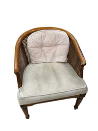 Vintage Barrel Back Rattan Styled Armchair