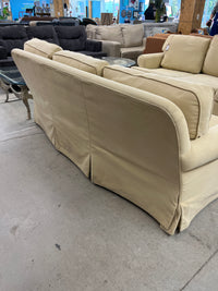 84" W Cream Sofa