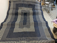 Hampton Bay Navy and White Area Rug - 7 ft 7 in x 10 ft x 10 in