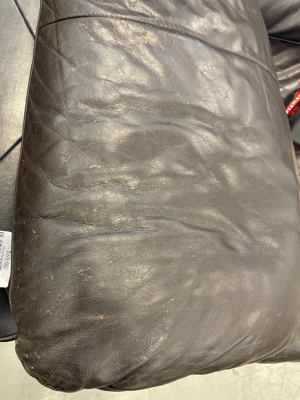 Dark Brown Leather 3-seat Sofa
