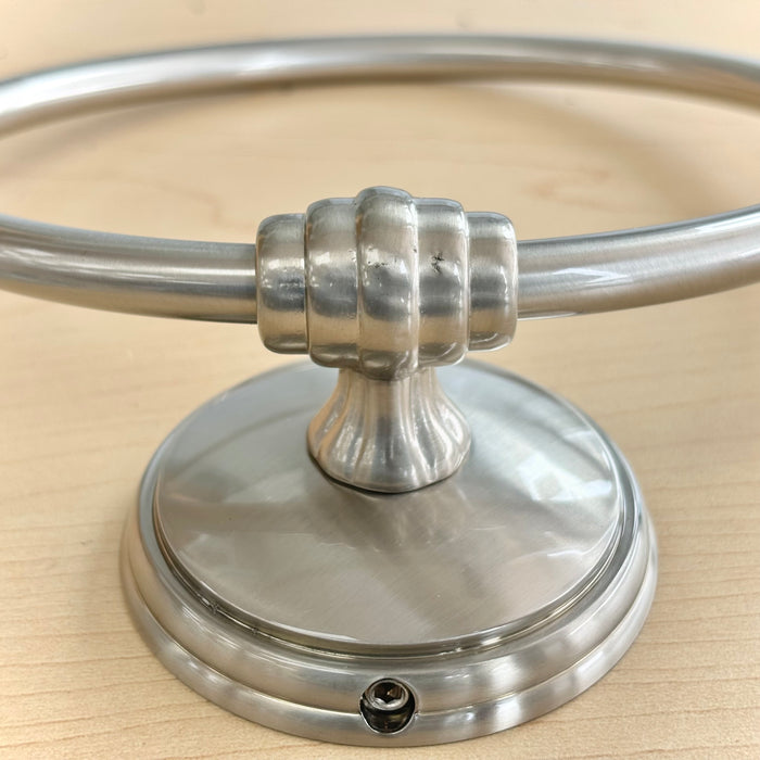 Towel Ring in Satin Nickel Finish with Ribbed Mount, KL807DSNSN