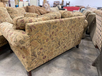 Tan Floral Loveseat