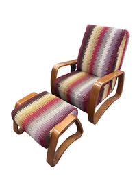 Mid Century Modern Striped Armchair