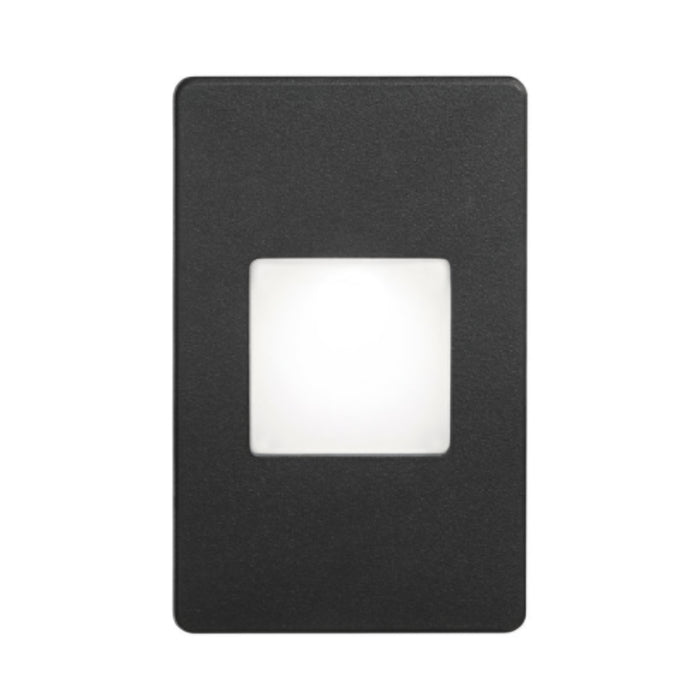 3W LED Black Rectangle In/Outdoor Wall Light