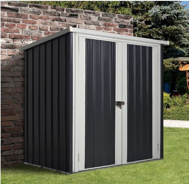 Outsunny 5 ft. x 3 ft. Garden Storage Shed Metal Tool House