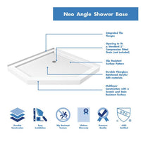 DreamLine SlimLine Acrylic Corner Shower Base Pan (White)