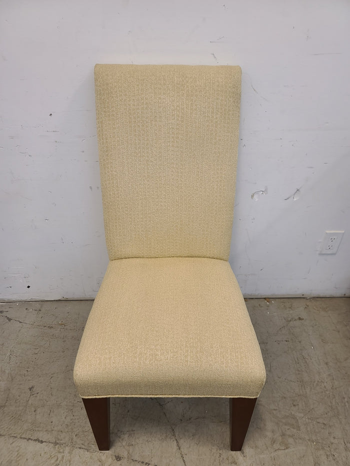 White Fabric Dining Chair