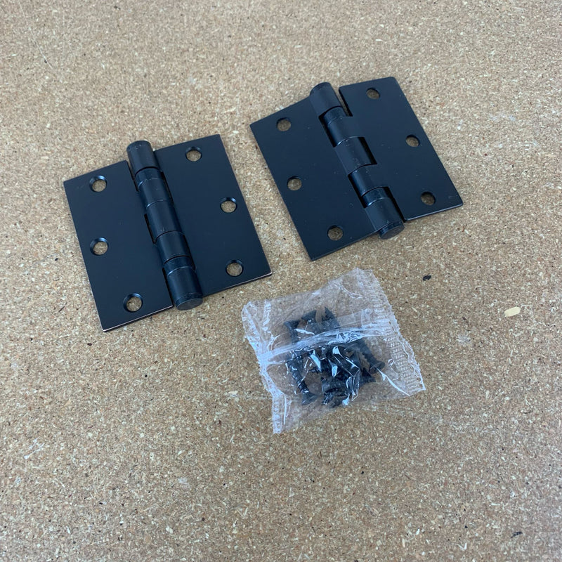 3x3-inch Button Tip Door Hinges in Oil Rubbed Bronze C10B