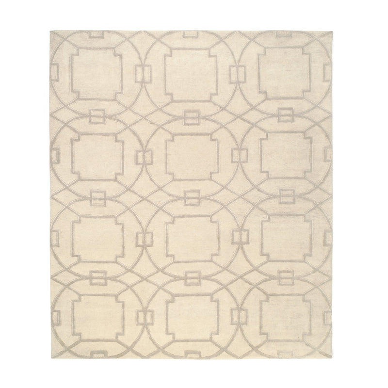 3x5-ft Silk & Wool Area Rug - Cloister Snowstorm