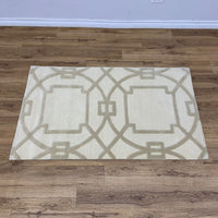 3x5-ft Silk & Wool Area Rug - Cloister Snowstorm