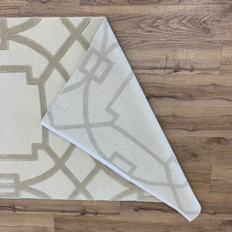 3x5-ft Silk & Wool Area Rug - Cloister Snowstorm