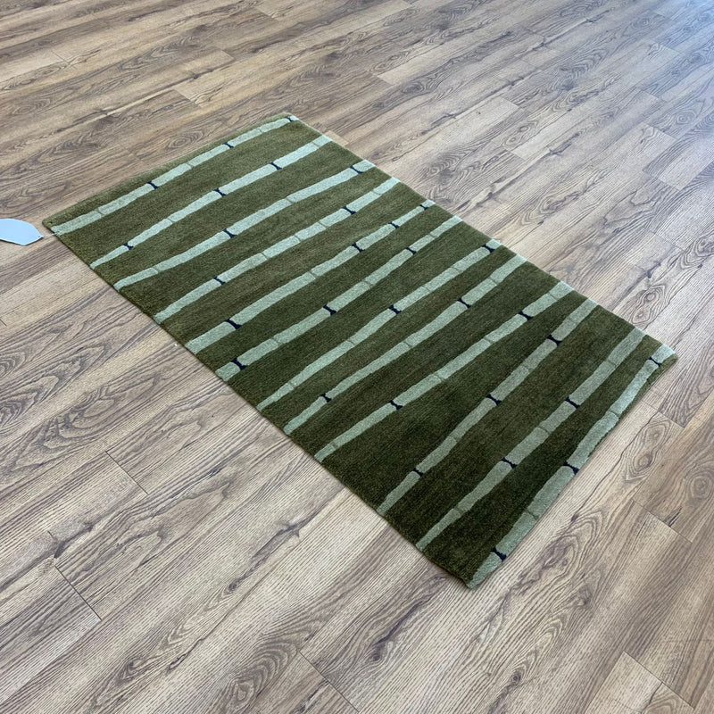 3x5-ft Wool Area Rug - Bamboo Rosemary