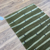 3x5-ft Wool Area Rug - Bamboo Rosemary